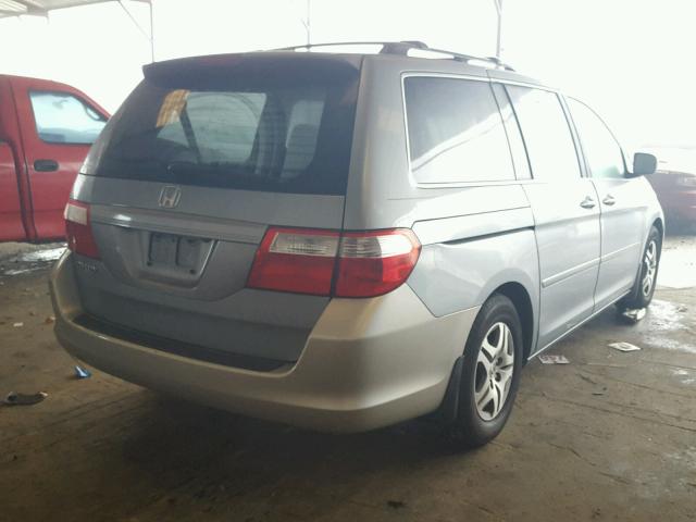 5FNRL38726B024361 - 2006 HONDA ODYSSEY EX GRAY photo 4