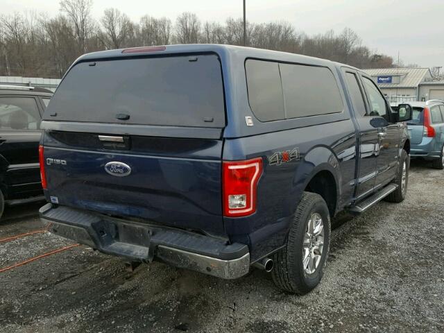 1FTEX1EP5FFB65352 - 2015 FORD F150 SUPER BLUE photo 4