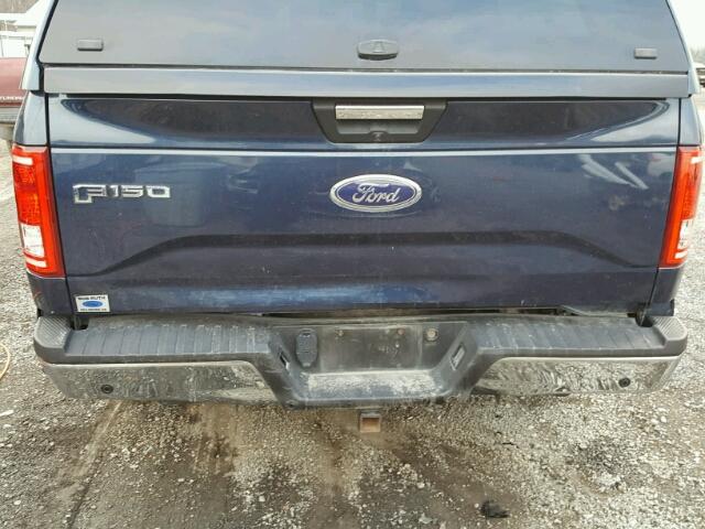 1FTEX1EP5FFB65352 - 2015 FORD F150 SUPER BLUE photo 9