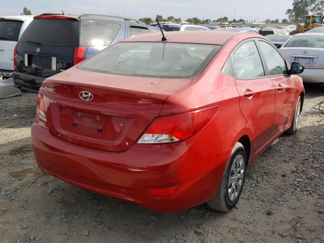 KMHCT4AE9HU287036 - 2017 HYUNDAI ACCENT SE RED photo 4