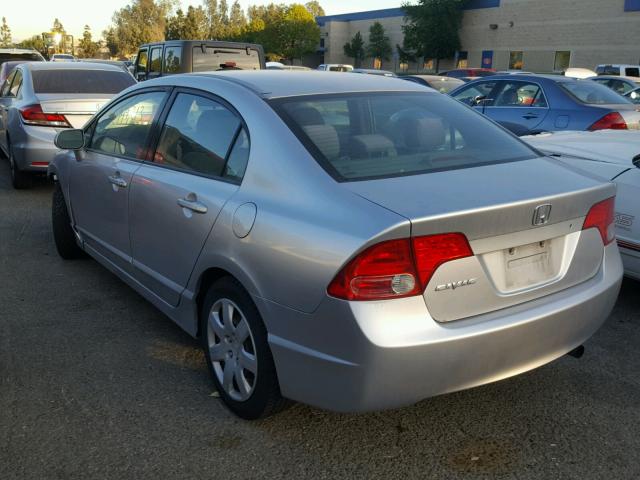 2HGFA16538H311656 - 2008 HONDA CIVIC LX SILVER photo 3