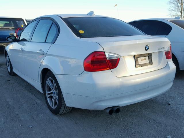 WBAVA33598K054728 - 2008 BMW 328 I WHITE photo 3