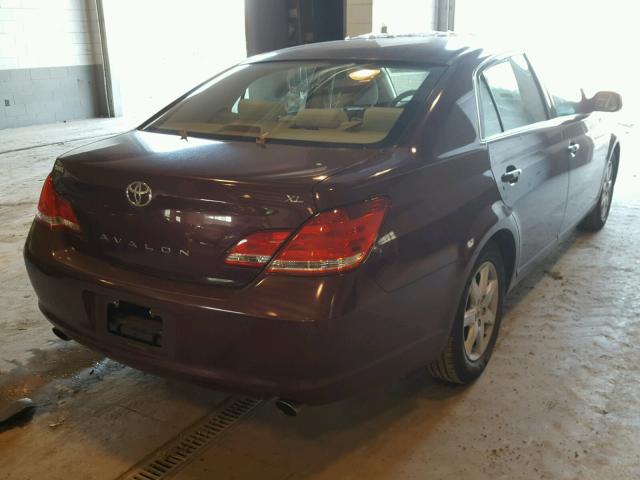 4T1BK36B26U158852 - 2006 TOYOTA AVALON XL MAROON photo 4