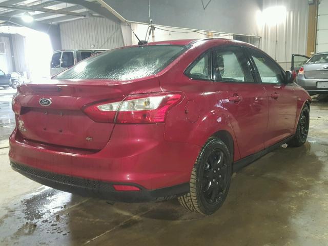 1FAHP3F26CL255771 - 2012 FORD FOCUS SE BURGUNDY photo 4