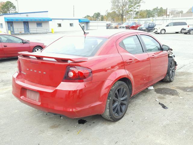 1C3CDZAB6EN133785 - 2014 DODGE AVENGER SE MAROON photo 4