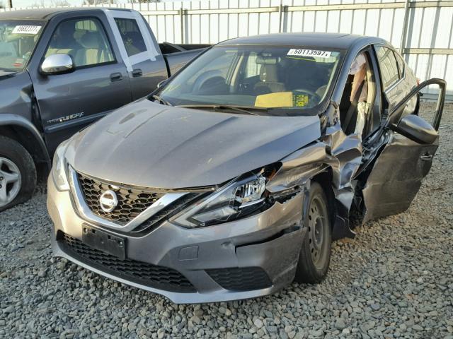 3N1AB7AP8GY308622 - 2016 NISSAN SENTRA S GRAY photo 2