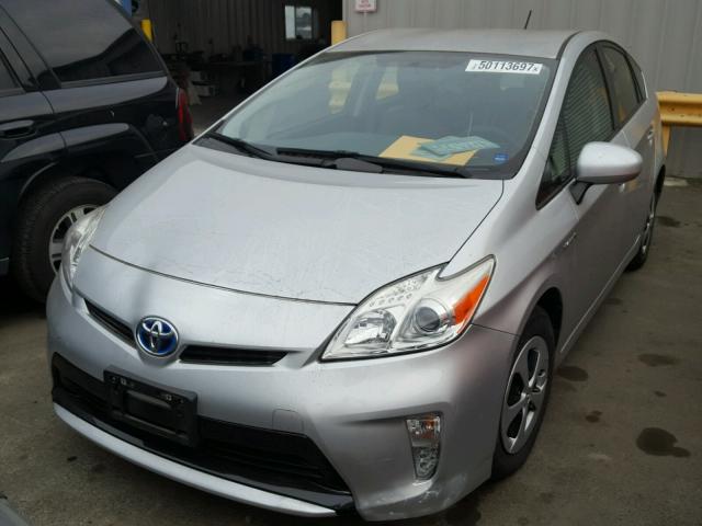 JTDKN3DU2C1611980 - 2012 TOYOTA PRIUS SILVER photo 2