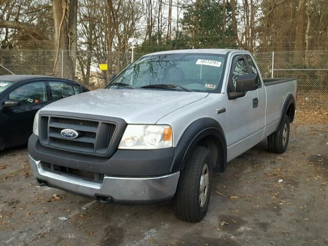 1FTRF14W25NB30866 - 2005 FORD F150 SILVER photo 2