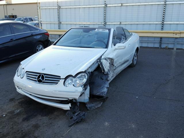 WDBTK65G24T016879 - 2004 MERCEDES-BENZ CLK 320 WHITE photo 2