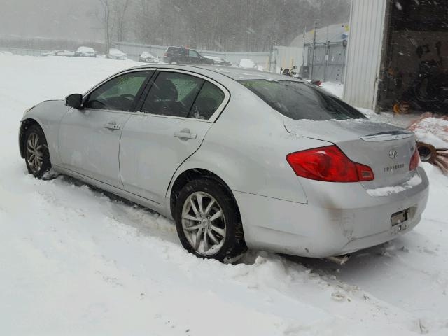 JNKBV61F07M801061 - 2007 INFINITI G35 SILVER photo 3