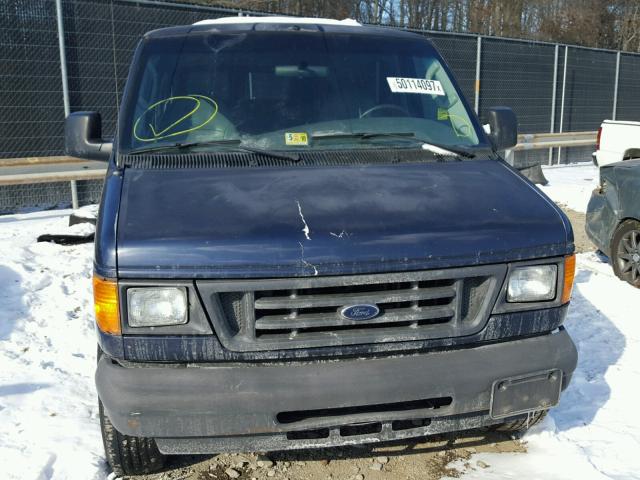 1FBSS31S85HA70167 - 2005 FORD ECONOLINE BLUE photo 9