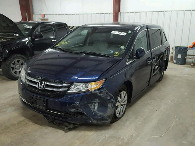 5FNRL5H63HB005338 - 2017 HONDA ODYSSEY EX BLUE photo 2