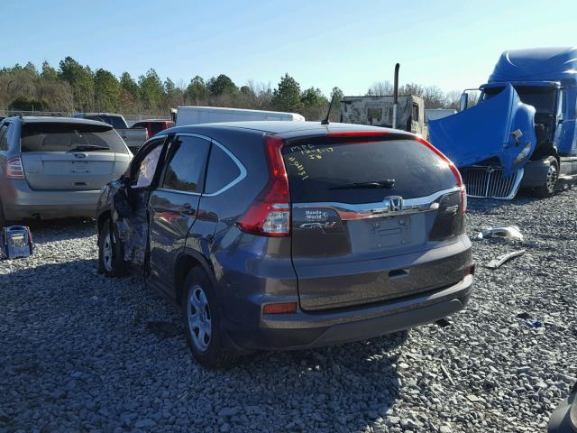 2HKRM4H36FH685117 - 2015 HONDA CR-V LX CHARCOAL photo 3