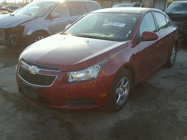 1G1PG5S9XB7103836 - 2011 CHEVROLET CRUZE LT MAROON photo 2