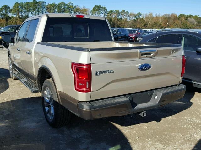 1FTEW1CP0HKD92481 - 2017 FORD F150 SUPER GOLD photo 3