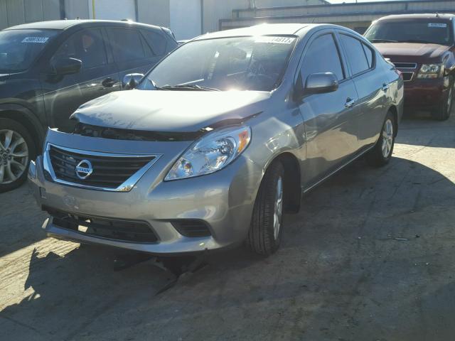 3N1CN7AP1EL858092 - 2014 NISSAN VERSA S SILVER photo 2