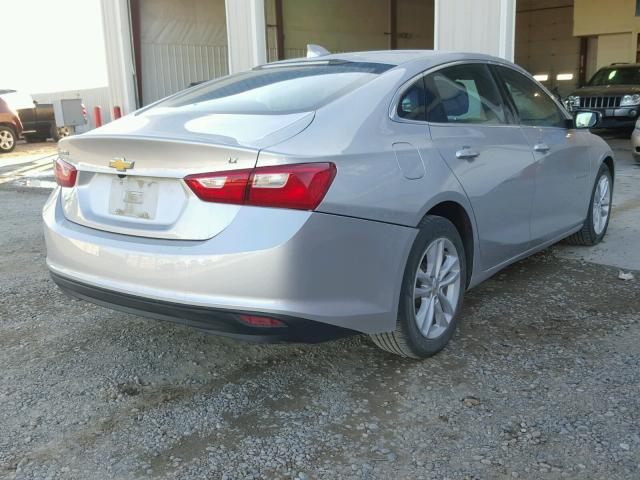 1G1ZE5ST3GF220617 - 2016 CHEVROLET MALIBU LT SILVER photo 4