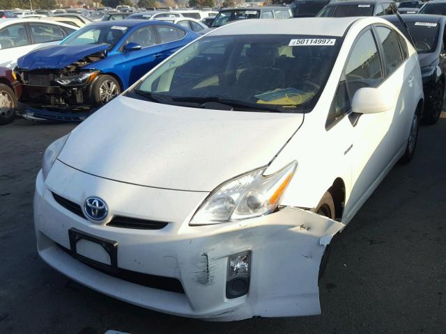 JTDKN3DU6B0291020 - 2011 TOYOTA PRIUS WHITE photo 2