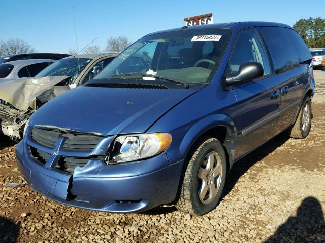 1D4GP45R27B182830 - 2007 DODGE CARAVAN SX BLUE photo 2