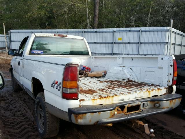 1GCEK14V01E154546 - 2001 CHEVROLET SILVERADO WHITE photo 3