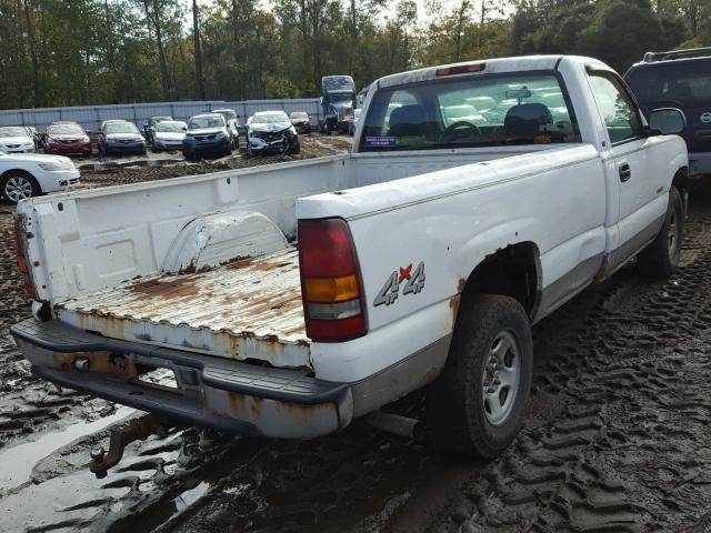 1GCEK14V01E154546 - 2001 CHEVROLET SILVERADO WHITE photo 4