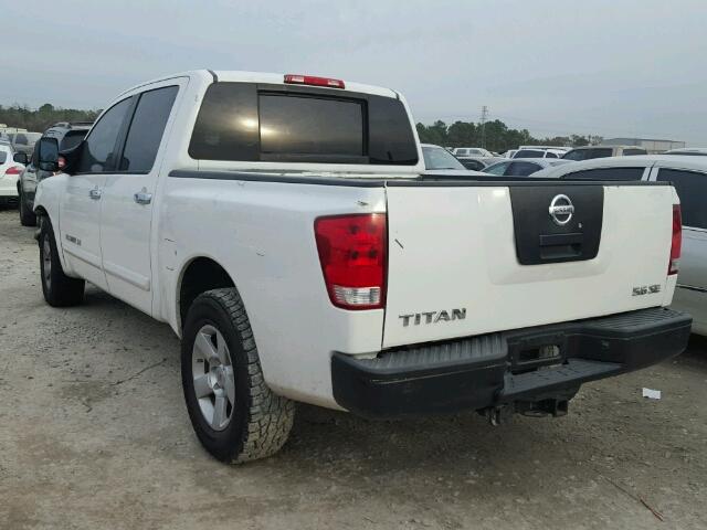 1N6BA07A25N530675 - 2005 NISSAN TITAN XE WHITE photo 3