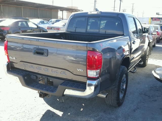 5TFCZ5AN0GX029185 - 2016 TOYOTA TACOMA DOU GRAY photo 4