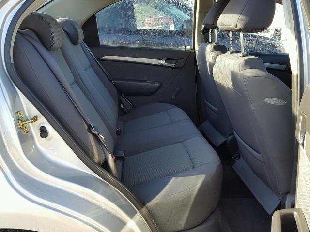 KL1TD56647B071590 - 2007 CHEVROLET AVEO BASE ვერცხლისფერი ფოტო 6