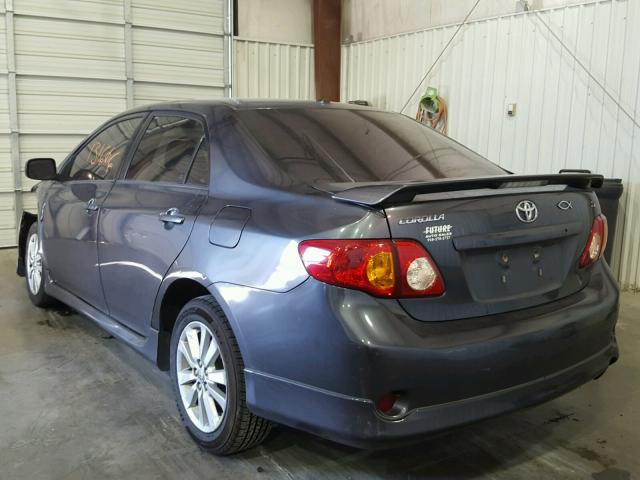 1NXBU4EE1AZ291395 - 2010 TOYOTA COROLLA BA CHARCOAL photo 3