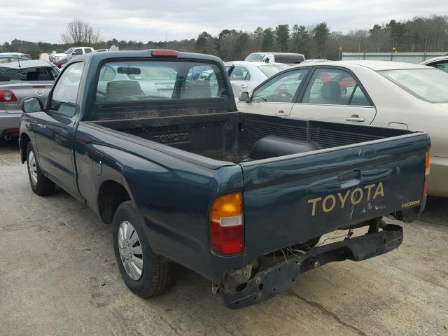 4TANL42NXTZ218259 - 1996 TOYOTA TACOMA GREEN photo 3