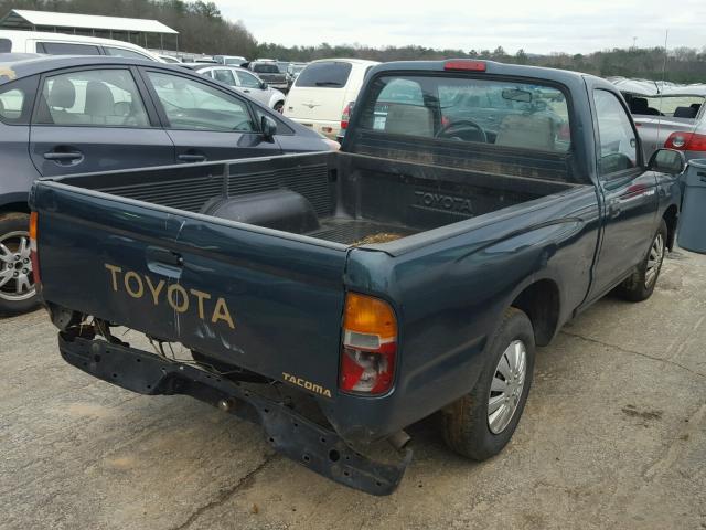 4TANL42NXTZ218259 - 1996 TOYOTA TACOMA GREEN photo 4