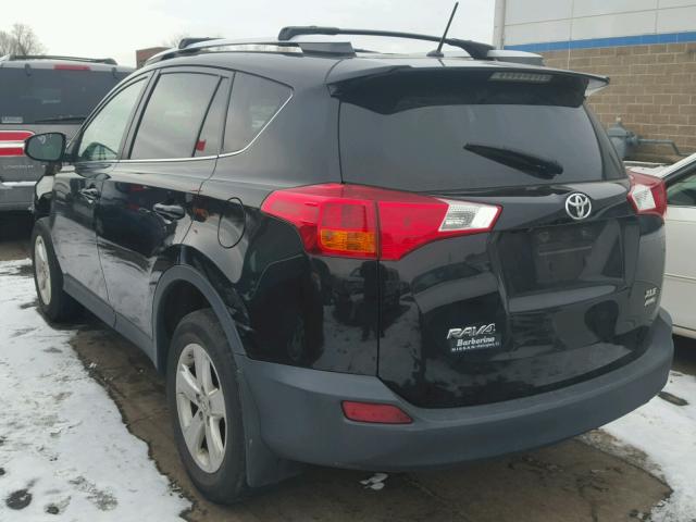 2T3RFREVXDW008056 - 2013 TOYOTA RAV4 XLE BLACK photo 3