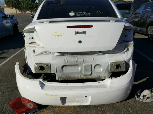 1G1AL55F277186270 - 2007 CHEVROLET COBALT LT WHITE photo 9