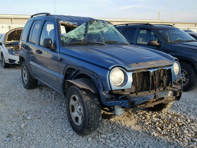 1J4GL48K33W525231 - 2003 JEEP LIBERTY SP BLUE photo 1