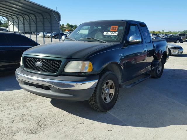 2FTRX07W61CA12256 - 2001 FORD F150 GREEN photo 2