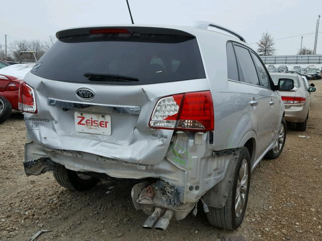 5XYKW4A29CG243450 - 2012 KIA SORENTO SX SILVER photo 4