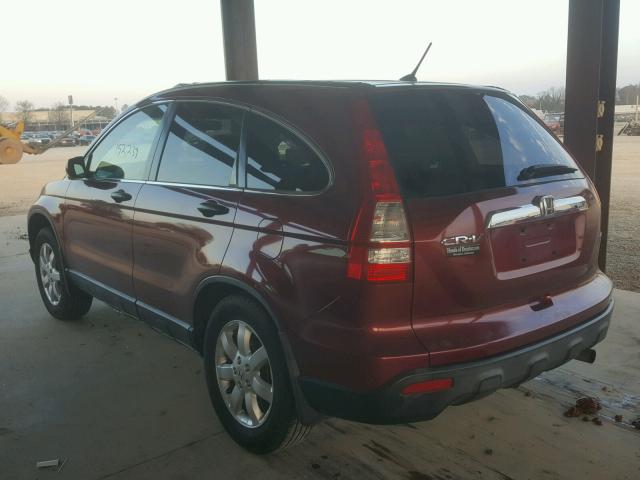 JHLRE38577C031610 - 2007 HONDA CR-V EX MAROON photo 3