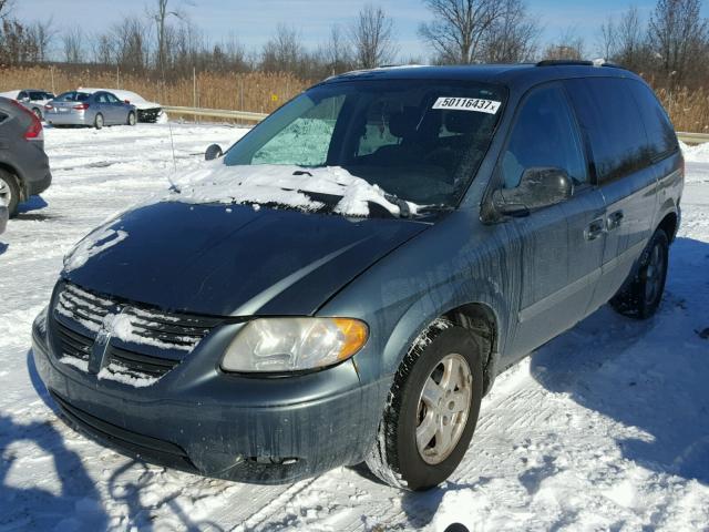 1D4GP45R77B237451 - 2007 DODGE CARAVAN SX TEAL photo 2