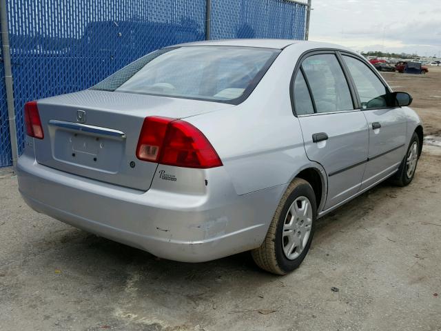 2HGES16341H901684 - 2001 HONDA CIVIC DX SILVER photo 4