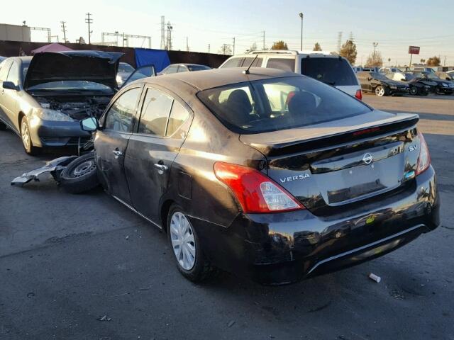 3N1CN7AP3GL815490 - 2016 NISSAN VERSA S BLACK photo 3