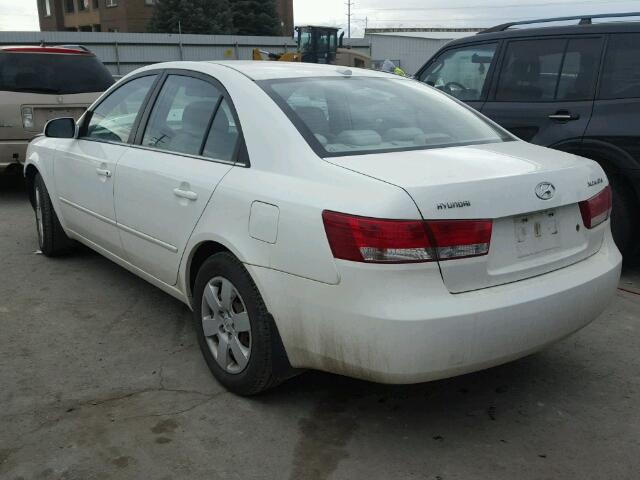 5NPET46CX8H402936 - 2008 HYUNDAI SONATA GLS WHITE photo 3