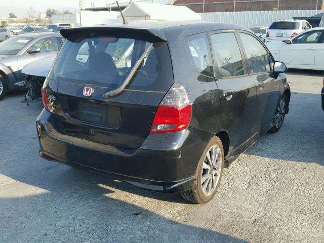 JHMGD37677S002968 - 2007 HONDA FIT S BLACK photo 4