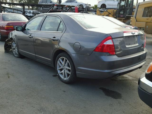 3FAHP0JG5BR252118 - 2011 FORD FUSION SEL GRAY photo 3