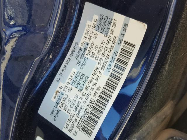 JM3TB28AX90172363 - 2009 MAZDA CX-9 BLUE photo 10