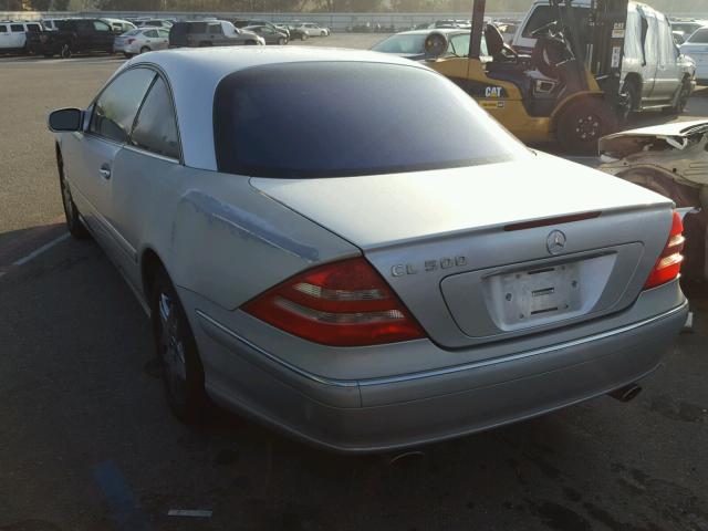 WDBPJ75J81A014454 - 2001 MERCEDES-BENZ CL 500 SILVER photo 3