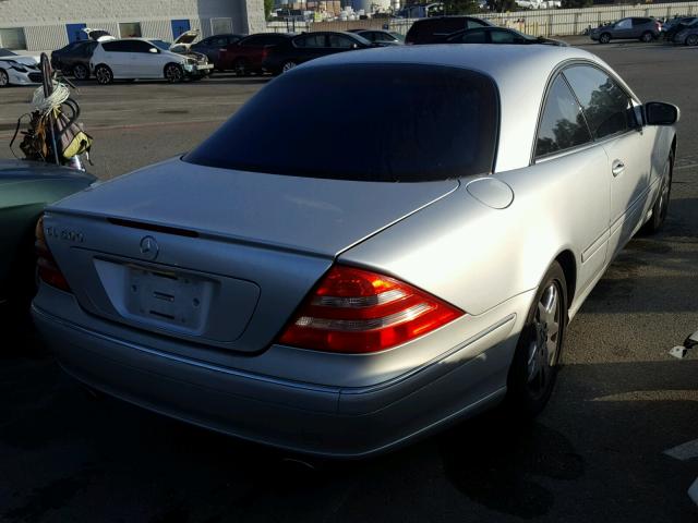 WDBPJ75J81A014454 - 2001 MERCEDES-BENZ CL 500 SILVER photo 4