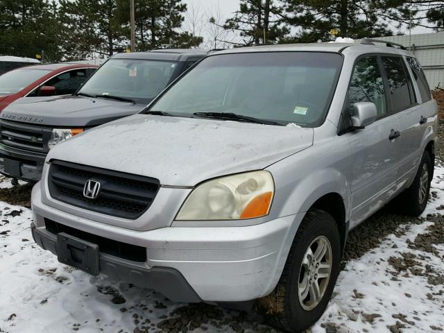 2HKYF18523H537967 - 2003 HONDA PILOT EXL SILVER photo 2