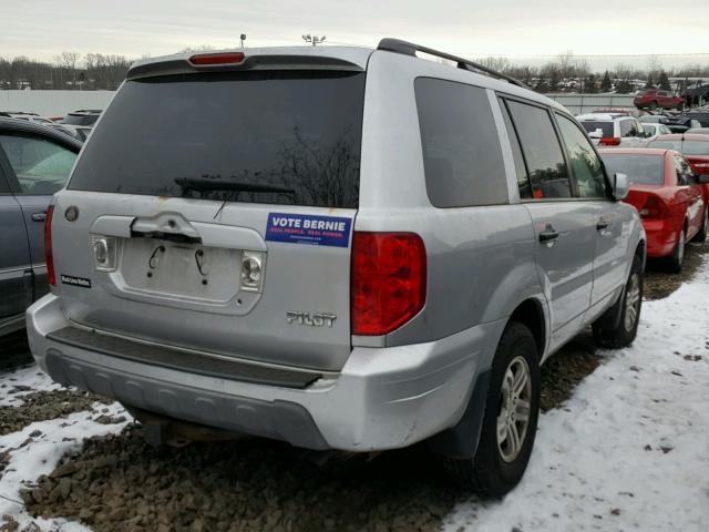 2HKYF18523H537967 - 2003 HONDA PILOT EXL SILVER photo 4