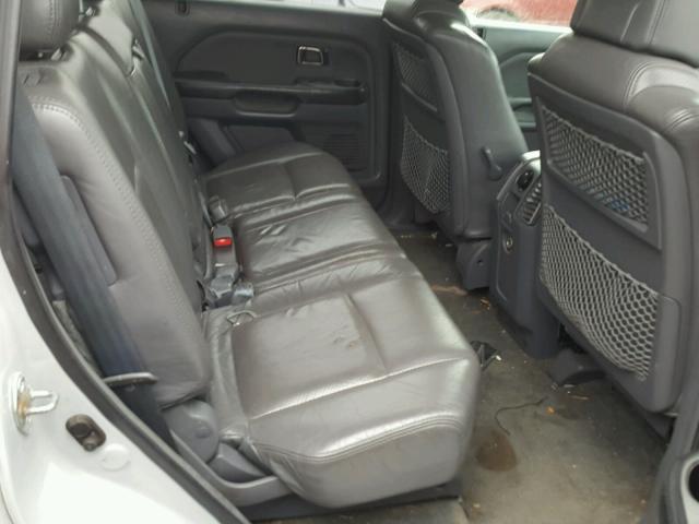 2HKYF18523H537967 - 2003 HONDA PILOT EXL SILVER photo 6