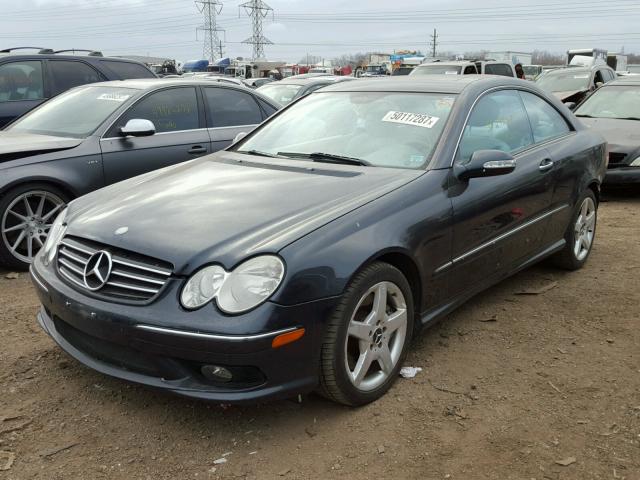 WDBTJ75J65F141341 - 2005 MERCEDES-BENZ CLK 500 BLUE photo 2